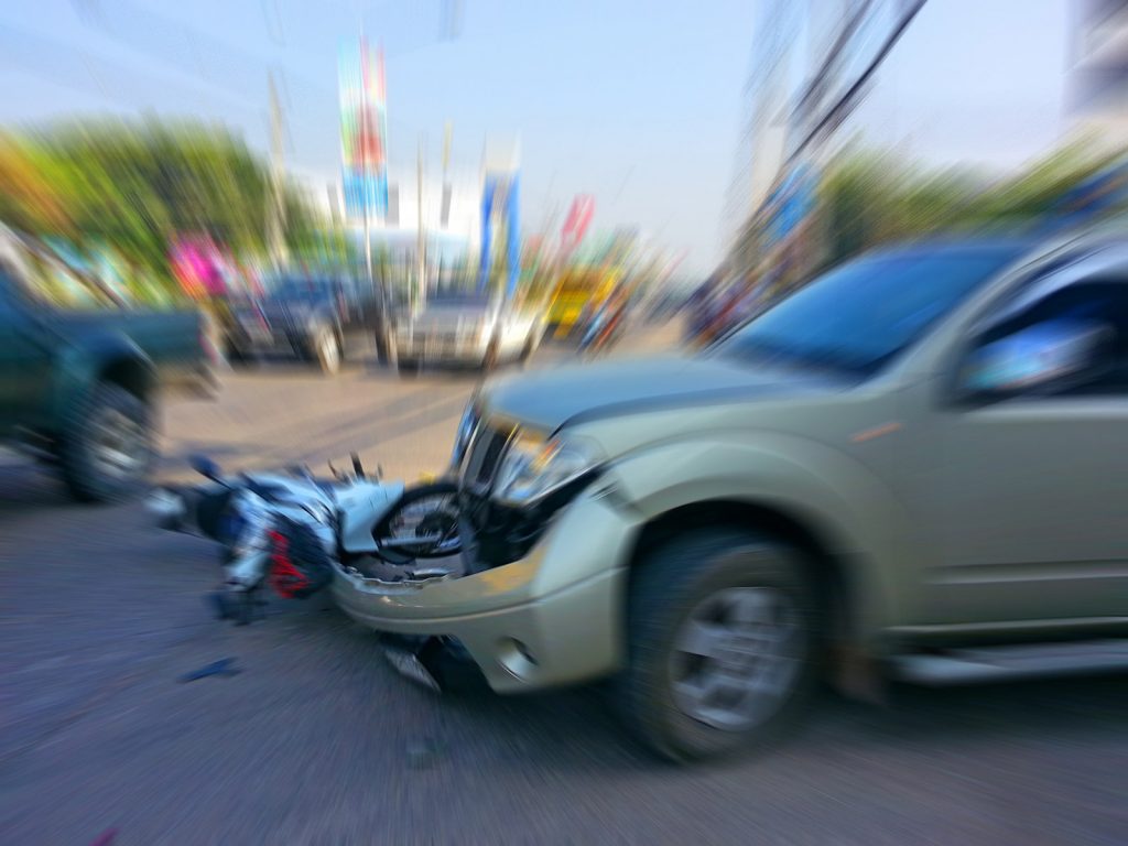 Car and Motorcycle Accident